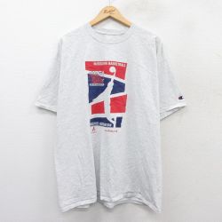 【20%OFF】XL★古着 チャンピオン champion 半袖 ブランド Tシャツ メンズ ミズーリ バスケットボール 大きいサイズ クルーネック グレー 霜降り 25aug25 中古