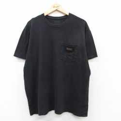 XL★古着 パタゴニア patagonia 半袖 ブランド Tシャツ メンズ ワンポイントロゴ 胸ポケット付き 大きいサイズ クルーネック 黒 ブラック 25aug26 中古