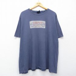 XL★古着 ラルフローレン ポロスポーツ 半袖 ブランド Tシャツ メンズ ビッグロゴ カジキ 大きいサイズ コットン クルーネック 紺 26apr20