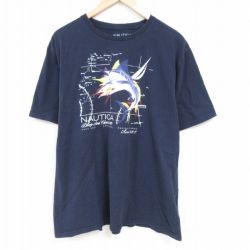 ノーティカ 半袖Tシャツ カジキ ネイビー XL | 古着