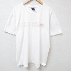 トミーヒルフィガー 半袖Tシャツ ビッグロゴ ホワイト XL | 古着