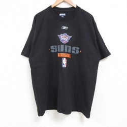 XL★古着 リーボック REEBOK 半袖 ブランド Tシャツ メンズ NBA フェニックスサンズ 大きいサイズ コットン クルーネック 黒 ブラック バスケットボール 25jun04 中古