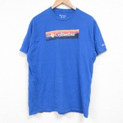 コロンビア 半袖Tシャツ ビッグロゴ ブルー M | 古着