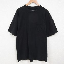 XL★古着 ディッキーズ Dickies 半袖 ブランド Tシャツ メンズ 無地 大きいサイズ コットン クルーネック 黒 ブラック 25jun06 中古