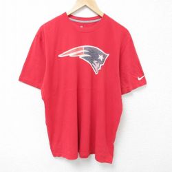 ナイキ 半袖Tシャツ NFL ニューイングランドペイトリオッツ レッド XL | 古着