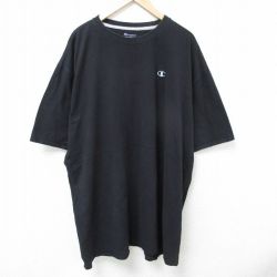 チャンピオン 半袖Tシャツ ワンポイントロゴ ブラック XL | 古着