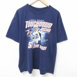 【50%OFF】リーボック 半袖Tシャツ NFL ニューイングランドペイトリオッツ ネイビー XL | 古着