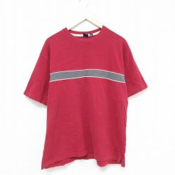 XL★古着 ギャップ GAP 半袖 ブランド Tシャツ メンズ コットン クルーネック エンジ 25jun16 中古