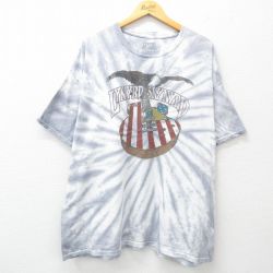 XL★古着 半袖 ロック バンド Tシャツ メンズ レイナードスキナード レーナードスキナード 大きいサイズ コットン クルーネック 薄グレー他 タイダイ 25apr17 中古