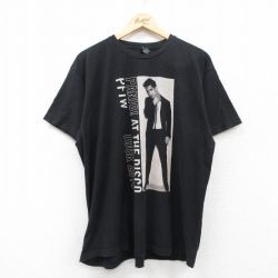 XL★古着 TULTEX 半袖 ロック バンド Tシャツ メンズ パニックアットザディスコ コットン クルーネック 黒 ブラック 25may10 中古