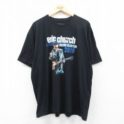 半袖Tシャツ エリックチャーチ ブラック XL | 古着