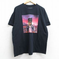 XL★古着 半袖 ヒップホップ ラップ Tシャツ メンズ ジュースワールド クルーネック 黒 ブラック 25may28 中古