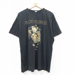 XL★古着 半袖 ロック バンド Tシャツ メンズ ブラックベイルブライズ 大きいサイズ コットン クルーネック 黒 ブラック 25jun20 中古