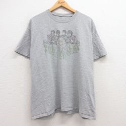 【50%OFF】XL★古着 半袖 ロック バンド Tシャツ メンズ ビートルズ The Beatles クルーネック グレー 霜降り 25jun30 中古