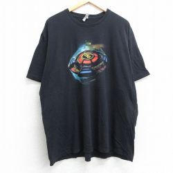 【50%OFF】XL★古着 半袖 ロック バンド Tシャツ メンズ ジェフリン 大きいサイズ クルーネック 黒 ブラック 25jul03 中古