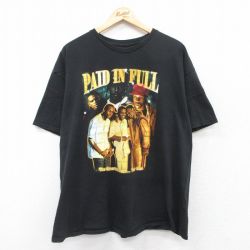 【20%OFF】XL★古着 半袖 ヒップホップ ラップ Tシャツ メンズ エリック&ラキム 大きいサイズ コットン クルーネック 黒 ブラック 25jul16 中古