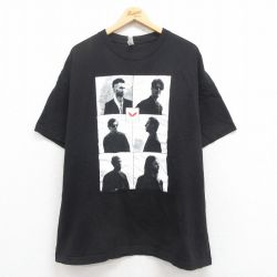 XL★古着 半袖 ロック バンド Tシャツ メンズ マルーン5 大きいサイズ コットン クルーネック 黒 ブラック 25jul31 中古