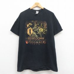 半袖ロックバンドTシャツ シャインダウンコッドスマック ブラック XL | 古着