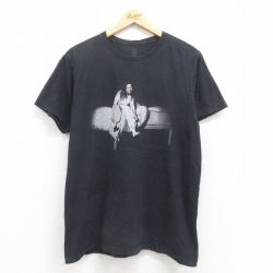 L★古着 半袖 ロック バンド Tシャツ メンズ ビリーアイリッシュ コットン クルーネック 黒 ブラック 【spe】 25aug01 中古