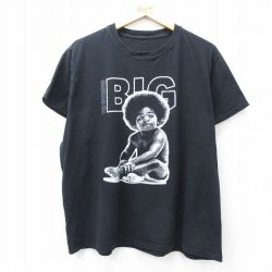 XL★古着 半袖 ヒップホップ ラップ Tシャツ メンズ ノトーリアスBIG クルーネック 黒 ブラック 25aug07 中古