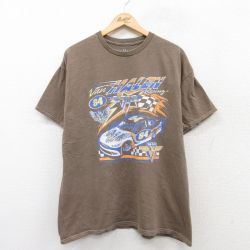 ヴァンヘイレン 半袖Tシャツ レーシングカー ブラウン XL | 古着
