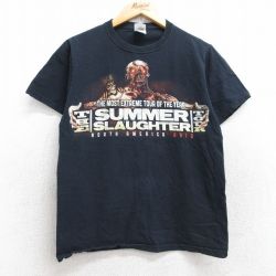 【50%OFF】半袖ロックTシャツ サマースローターツアー ブラック S | 古着