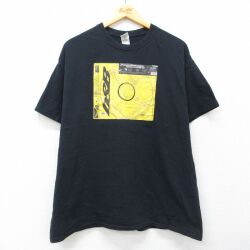 XL★古着 半袖 ヒップホップ ラップ Tシャツ メンズ ポストマローン コットン クルーネック 黒 26mar25