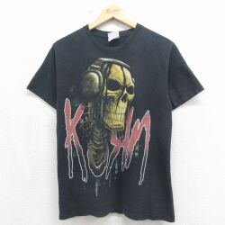 ヘインズ 半袖Tシャツ KORNプリント ブラック M | 古着