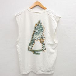 【50%OFF】XL★古着 リーボック REEBOK ビンテージ ノースリーブ Tシャツ メンズ 90年代 90s HOOPWEAR コットン クルーネック USA製 白 ホワイト 24jun20 中古