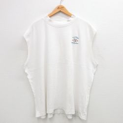 【50%OFF】XL★古着 ビンテージ ノースリーブ Tシャツ メンズ 00年代 00s USオープン ウィングフット 大きいサイズ コットン クルーネック 白 ホワイト 24jul20 中古