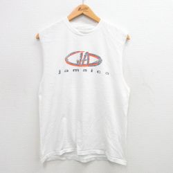 【50%OFF】ヘインズ 00s ノースリーブTシャツ ジャマイカ ホワイト M | 古着