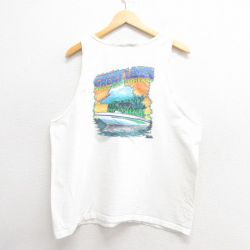 【50%OFF】XL★古着 フルーツオブザルーム ビンテージ タンクトップ メンズ 00年代 00s ボート コットン 黒 ブラック 25may27 中古