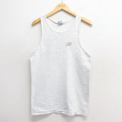 【20%OFF】M★古着 スピード ビンテージ タンクトップ メンズ 90年代 90s ワンポイントロゴ コットン USA製 グレー 霜降り 25may27 中古