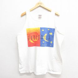 XL★古着 オニータ ビンテージ タンクトップ メンズ 90年代 90s サマー コットン クルーネック USA製 白 ホワイト 25may27 中古