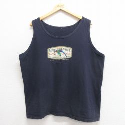 【50%OFF】XL★古着 タンクトップ メンズ ジミーバフェット 鳥 大きいサイズ 黒 ブラック 25may28 中古