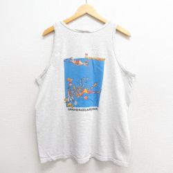 XL★古着 ビンテージ タンクトップ メンズ 00年代 00s スキューバ グレー 霜降り 25may28 中古