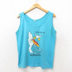 【50%OFF】80s タンクトップ サーフィン ライトブルー M | 古着