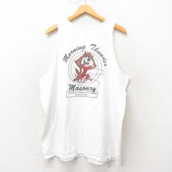 XL★古着 ビンテージ タンクトップ メンズ 00年代 00s ルーニーテューンズ LOONEY TUNES タズ コットン 白 ホワイト 25jun06 中古