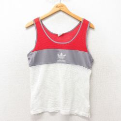 アディダス 80s タンクトップ ワンポイントロゴ ホワイト S | 古着