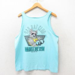 L★古着 ビンテージ タンクトップ メンズ 90年代 90s ネズミ 水色 25jun07 中古