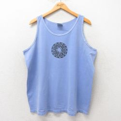 XL★古着 ビンテージ タンクトップ メンズ 00年代 00s カメ コットン 薄紺 ネイビー 25jun07 中古