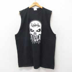 XL★古着 ビンテージ ヒップホップ ラップ タンクトップ メンズ 00年代 00s エニバディーキラー 大きいサイズ コットン クルーネック 黒 ブラック 【spe】 25jun07 中古