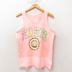M★古着 ビンテージ タンクトップ メンズ 90年代 90s ペンシルベニア カレッジ ピンク 25jun07 中古