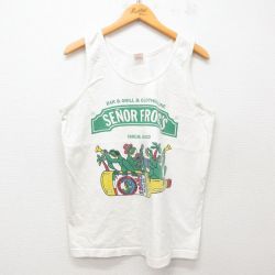 L★古着 ビンテージ タンクトップ メンズ 00年代 00s セニョールフロッグス コットン クルーネック 生成り 25jun07 中古