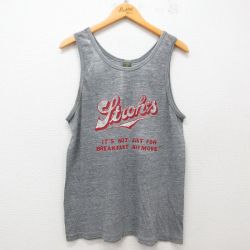 L★古着 ジャージーズ ビンテージ タンクトップ メンズ 80年代 80s ストローズ ビール クルーネック USA製 グレー 霜降り 25jun07 中古