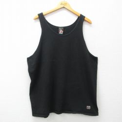 XL★古着 ビンテージ タンクトップ メンズ 90年代 90s オリンピック 大きいサイズ コットン クルーネック USA製 黒 ブラック 25jun09 中古