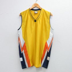 L★古着 ノースリーブ ビンテージ Tシャツ メンズ 00年代 00s Vネック 黄他 イエロー 25jun09 中古