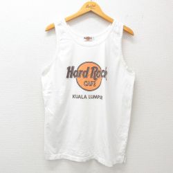 L★古着 ビンテージ タンクトップ メンズ 90年代 90s ハードロックカフェ クアラルンプル 白 ホワイト 25jun26 中古