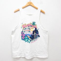 L★古着 ヘインズ Hanes ビンテージ タンクトップ メンズ 00年代 00s shephards コットン クルーネック 白 ホワイト 25jun30 中古