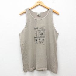 L★古着 ビンテージ ロック バンド Tシャツ メンズ 90年代 90s Great BLUE HERON MUSIC FESTIVAL 壁画 コットン クルーネック ベージュ系 カーキ 【spe】 25jun30 中古